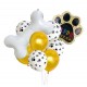 9-delige honden ballonnen decoratie set Puppy Love gold