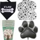 Honden party set zwart wit groen 27-delig