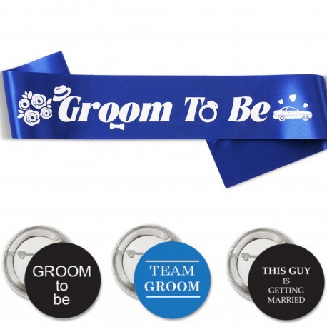 Groom to Be set met sjerp en buttons 12-delig