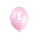 5 Cakesmash Ballonnen 1st Birthday Roze 30 cm