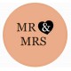 Button Mr & Mrs zalm met zwart