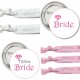 Set met 10 buttons en 10 armbanden Bride to Be en Team Bride Diamond