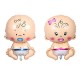 Folie ballonnen set Baby Boy en Girl