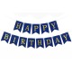 Banner Happy Birthday donker blauw met goud