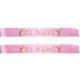 2-delige sjerpen set It's a Girl roze met goud