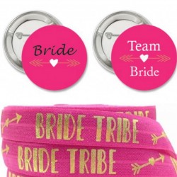 17-delige vrijgezellenfeest set Bride to Be en Bride Tribe Tribe roze met goud