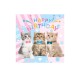 16 servetten Happy Cats pastel 