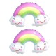 Set met 2 XL Folie ballonnen Rainbow in pastelkleuren