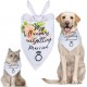 Honden of katten bandana My Humans are getting Married Flowers