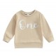 Eerste verjaardag sweater beige maat 12-16 maanden