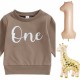 Cakesmash set met sweater bruin met folie ballonnen 1 en Giraf