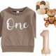 Cakesmash set met sweater bruin met cijfer-, beer- en andere ballonnen