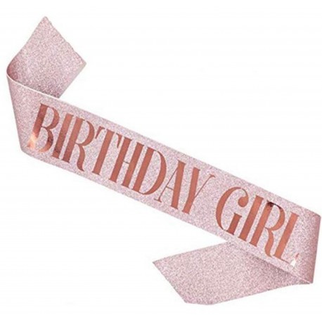 Birthday Girl sjerp deLuxe rosé goud glitter