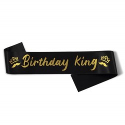 Birthday King sjerp zwart met goud