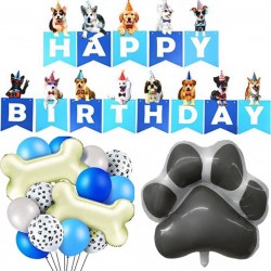 16-delige Honden verjaardag set met slinger en diverse ballonnen 