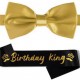 2-delige Birthday King set zwart met goud met vlinderdas en sjerp