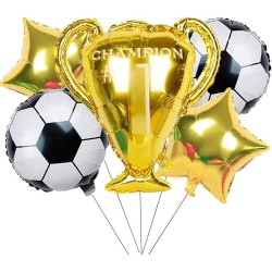 5-delige folie ballonnen set Voetbal Kampioen