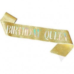 Birthday Queen sjerp deLuxe goud glitter