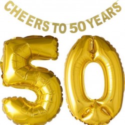 3-delige set Cheers to 50 Years met slinger en folie ballonnen