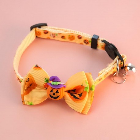 Halloween halsband Pumpkin voor katten en/of kleine tot middelgrote honden