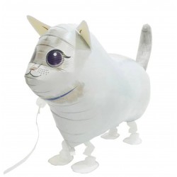 Ballon in de vorm van een witte kat