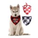 Honden bandana Happy New Year zwart met wit