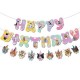 Dubbele hondenslinger Happy Birthday Cats XL