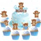 Cupcake en taart topper set We Can Bearly Wait 13-delig