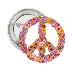 Vredes button Peace Flower