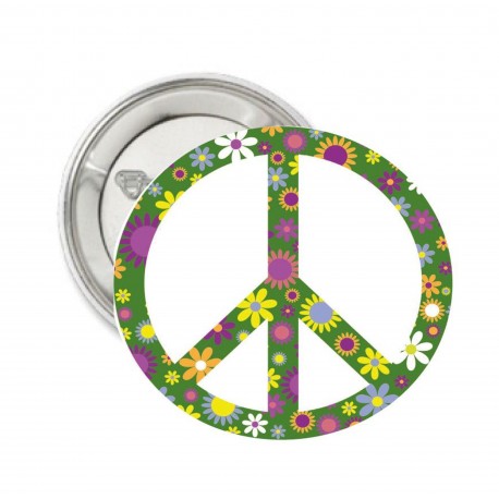 Vredes button Peace Flower Green