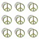 Vredes button Peace Flower Green