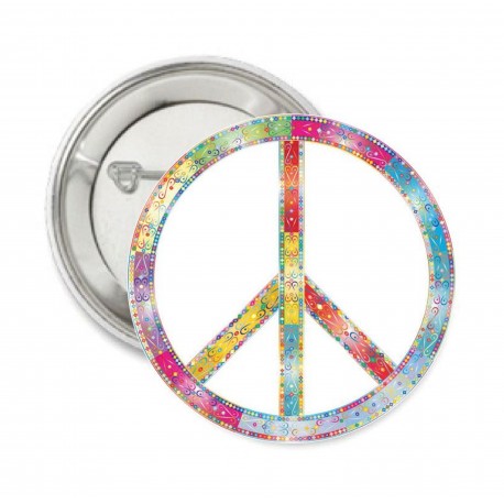 Vredes button Peace Retro