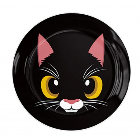 10 kartonnen bordjes Cats Black