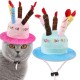 Soft pluche Happy Birthday hoed voor katten roze