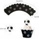 12 Voetbal cupcake wrappers en cupcake toppers