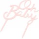 Acryl taart topper Oh Baby pastel roze