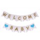 15-delige set Welcome Baby Girl met slingers en beren ballonnen