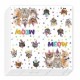 81-delige party set Happy Birthday Cats multi coloured met paars, lila en wit