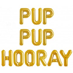 Pup Pup Hooray folie ballonnen set goud 