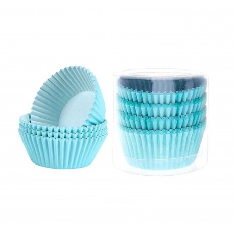 100 blauwe cupcake bakjes