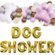 Folie ballon letters Dog Shower goud