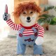 Honden kostuum Chucky the horror Clown 3-delig