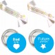 Sjerpen en button set Mother en Grandmother to Be blauw en wit met pastel 4-delig