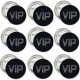 Button VIP Shiny silver met eigen tekst