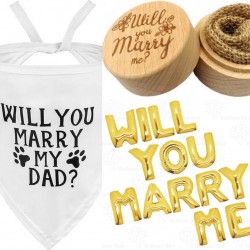 Aanzoek set Will You Marry Me met ringendoosje, bandana en ballonnenset XL