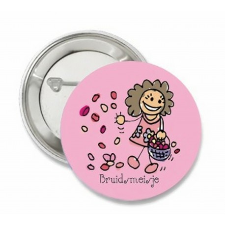 Button Bruidsmeisje roze