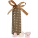 25 geschenkdoosjes tube bruin dots compleet met lintjes