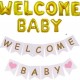 Babyshower set Welcome Baby Girl XL goud met roze