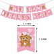 32-delige set We Can Bearly Wait roze met slingers, ballonnen, taart en cupcake toppers