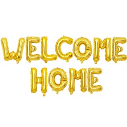 Welcome Home folie ballonnen set goud